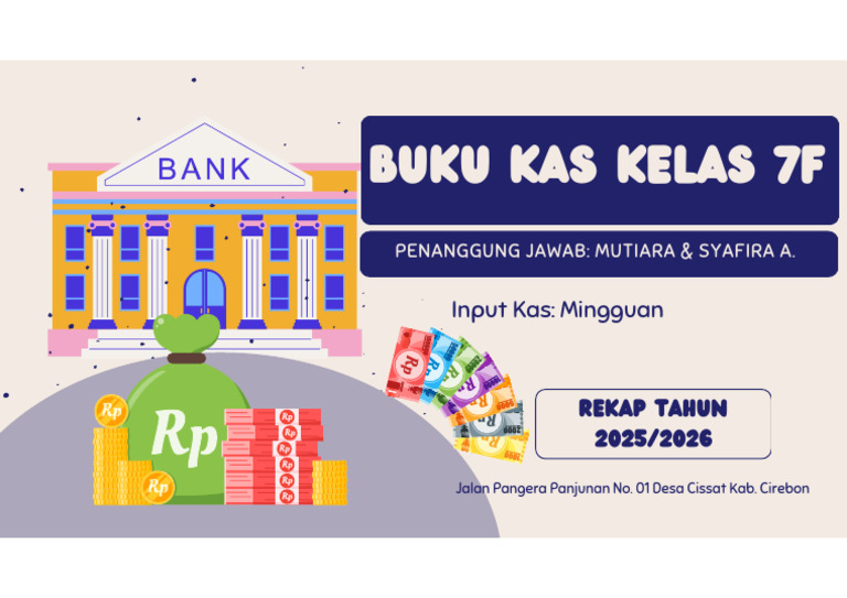 Buku Kas Kelas 7F Tahun 2025/2026 | PDF