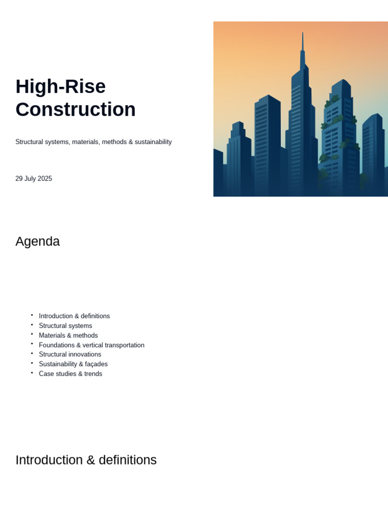 High-Rise Construction: Systems & Sustainability | PDF | Concrete ...