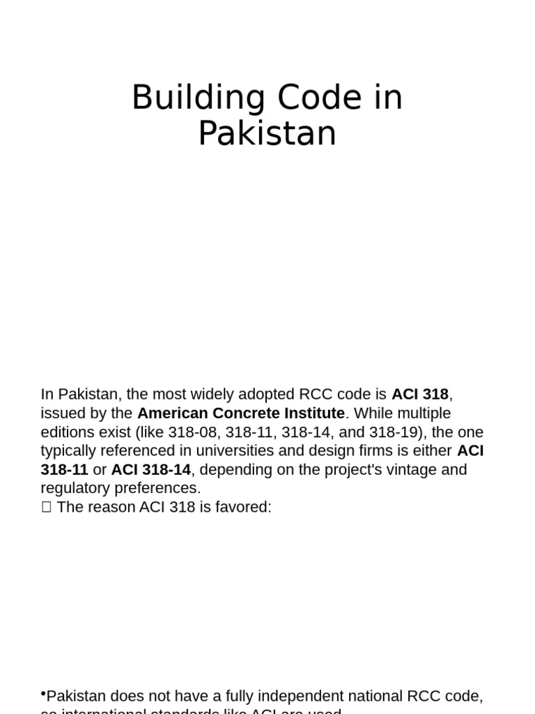 ACI 318: Pakistan's Building Code Guide | PDF