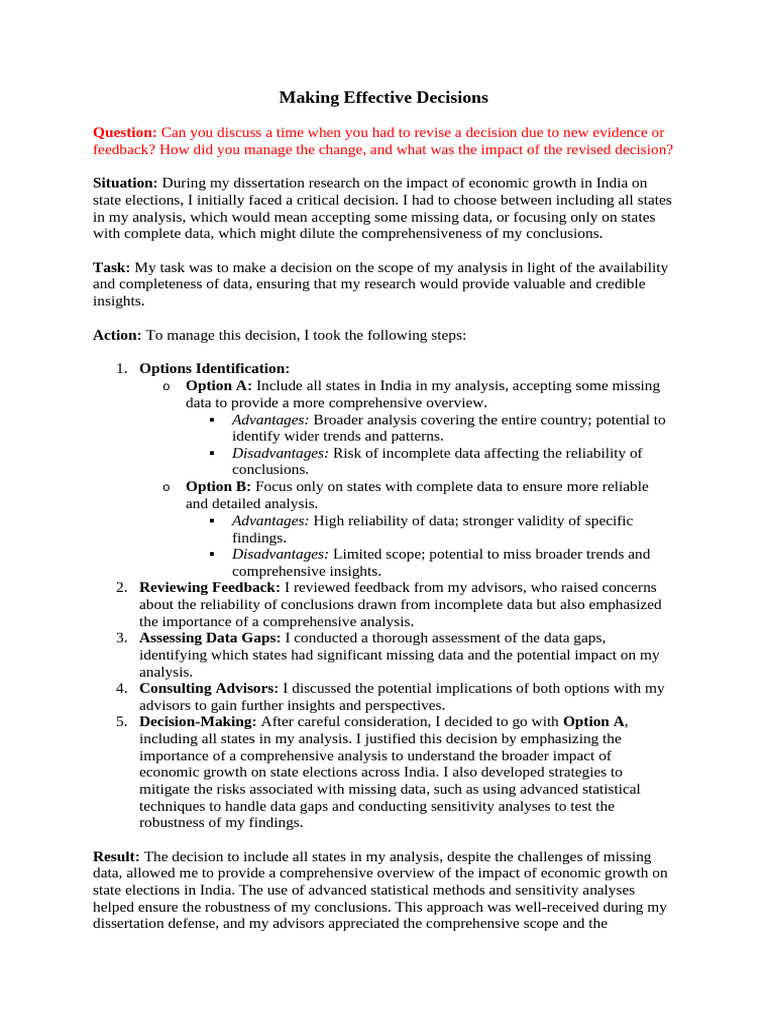 Guiding Effective Decision Making | PDF | Decision Making | Risk