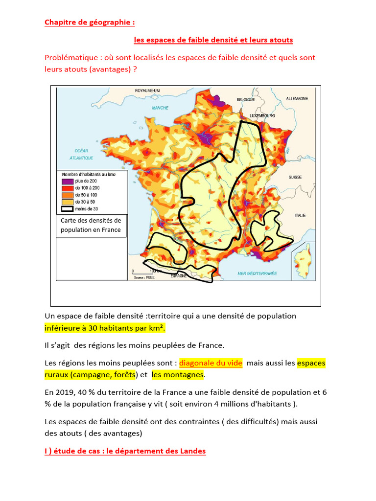 Atouts et défis des espaces ruraux faiblement peuplés | PDF | Zone ...