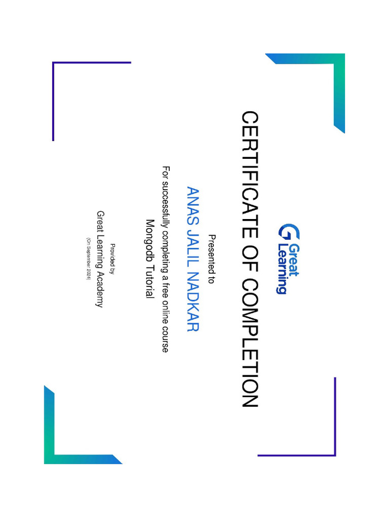 MongoDB (Certificate) | PDF