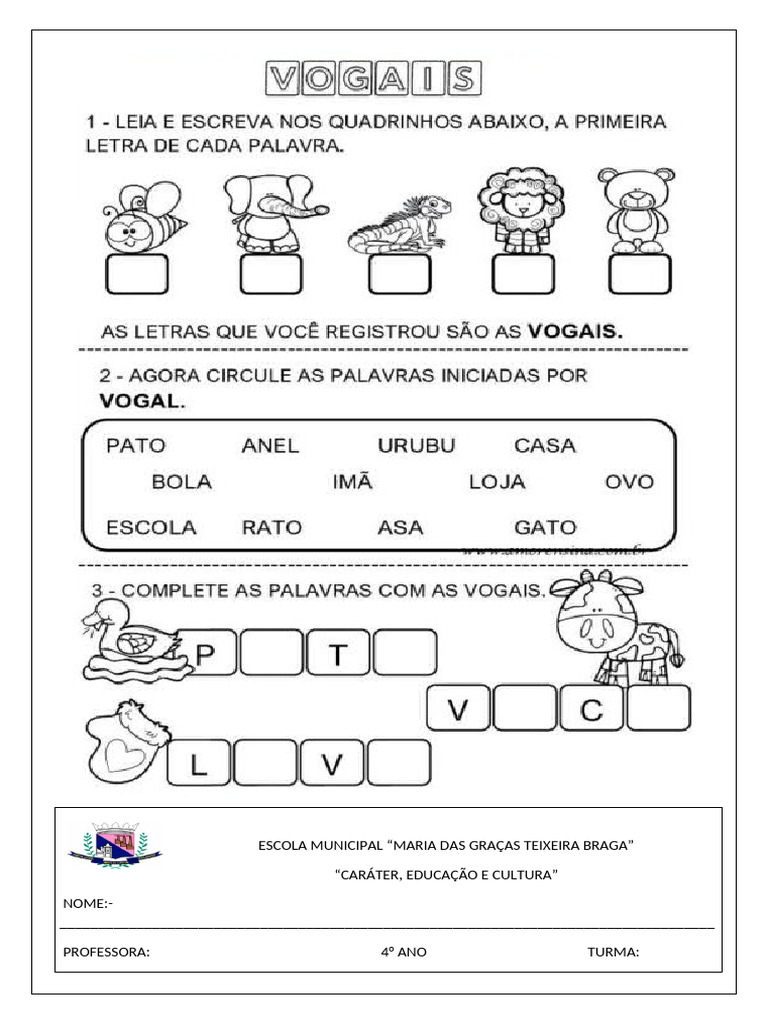Escola Maria das Graças Teixeira Braga | PDF