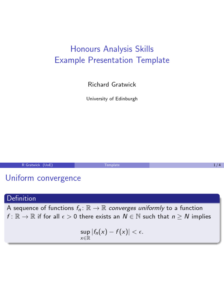 Uniform Convergence and Continuity | PDF | Mathematical Analysis ...