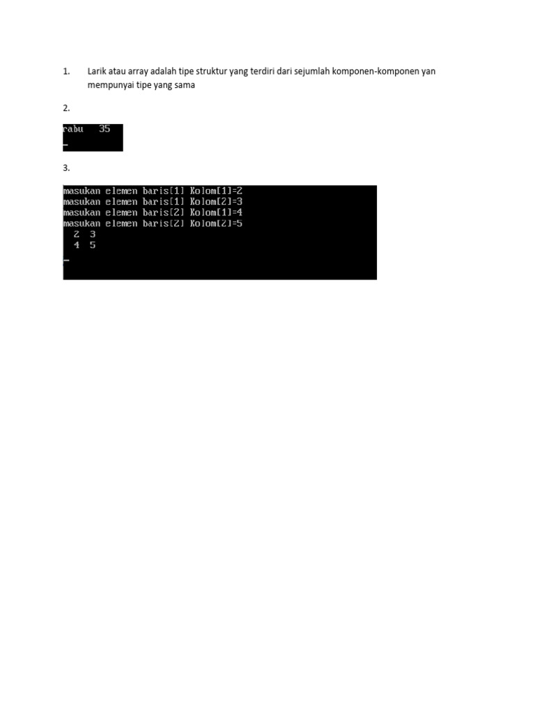 Jawaban Tugas2 Array | PDF
