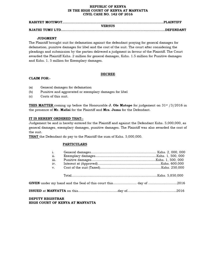 Decree - Sample | PDF