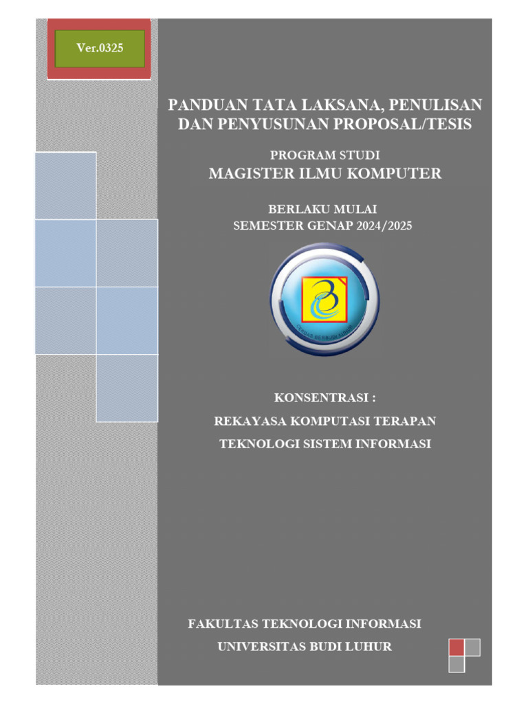 Panduan Tesis Magister Ilmu Komputer | PDF