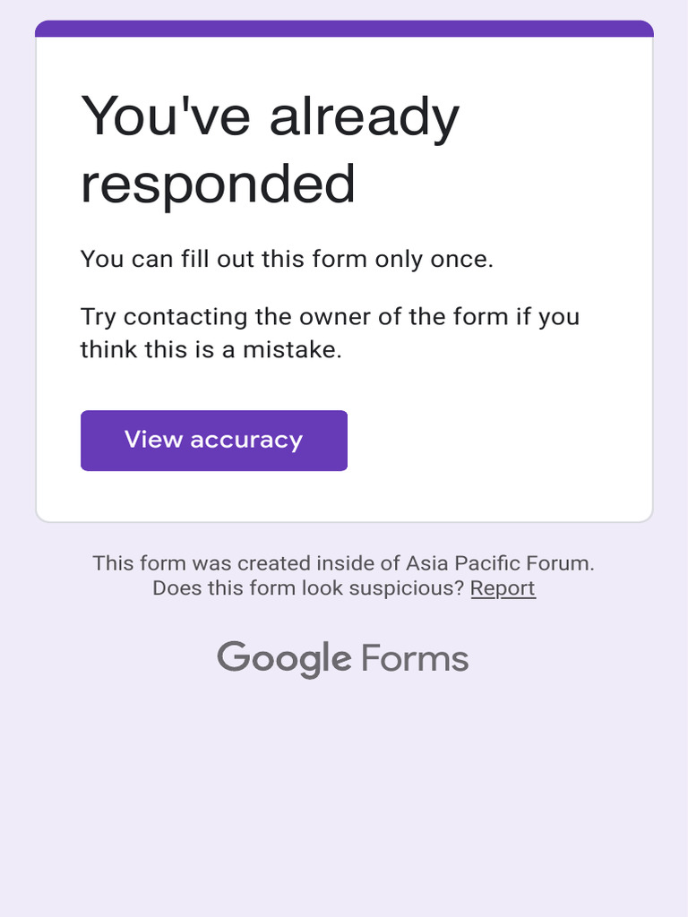 Suspicious Form Response Warning | PDF