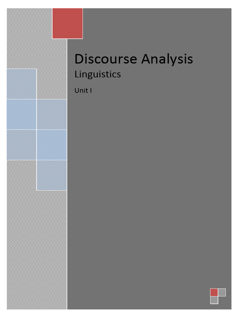 Discourse Analysis Units 1-2 Linguistics2020 | PDF | Linguistics ...