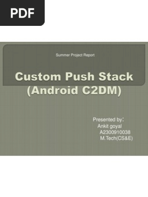 Custom Push Stack