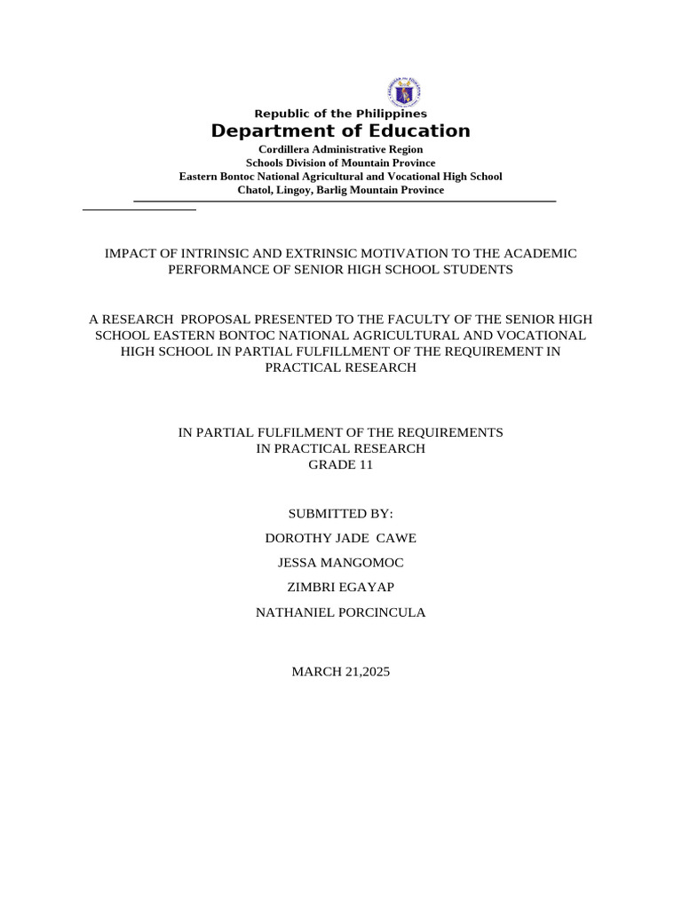 Impact of Motivation on Student Performance | PDF | Motivation ...