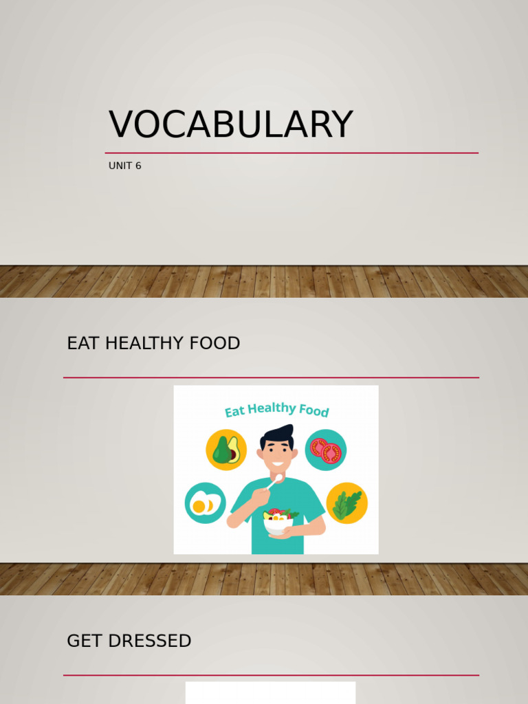 Vocabulary Unit 6 | PDF