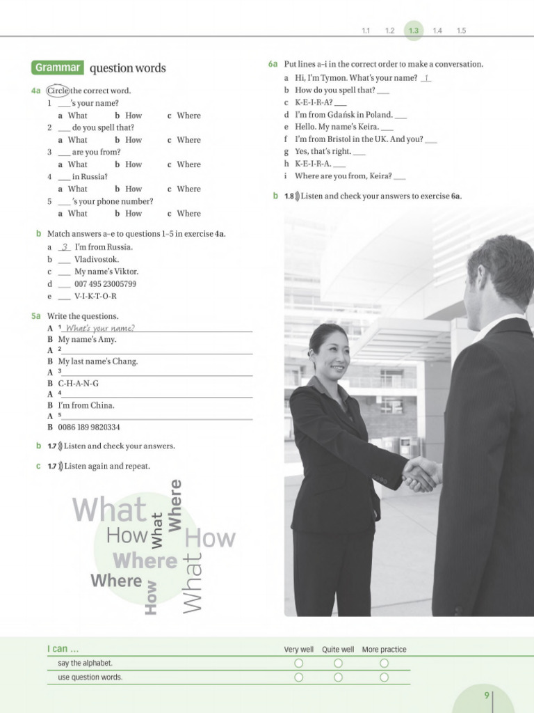 Navigating A1 Workbook Exercises | PDF