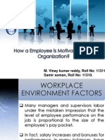 How A Employee Is Motivated in An Organization?: M. Vinay Kumar Reddy, Roll No: 11311. Samir Soman, Roll No: 11310