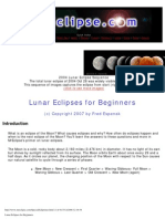 Lunar Eclipses For Beginners: Quick Index