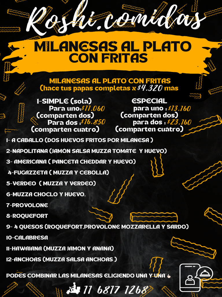 RoshiComidass Menu | PDF | Hamburguesas | Alimentos
