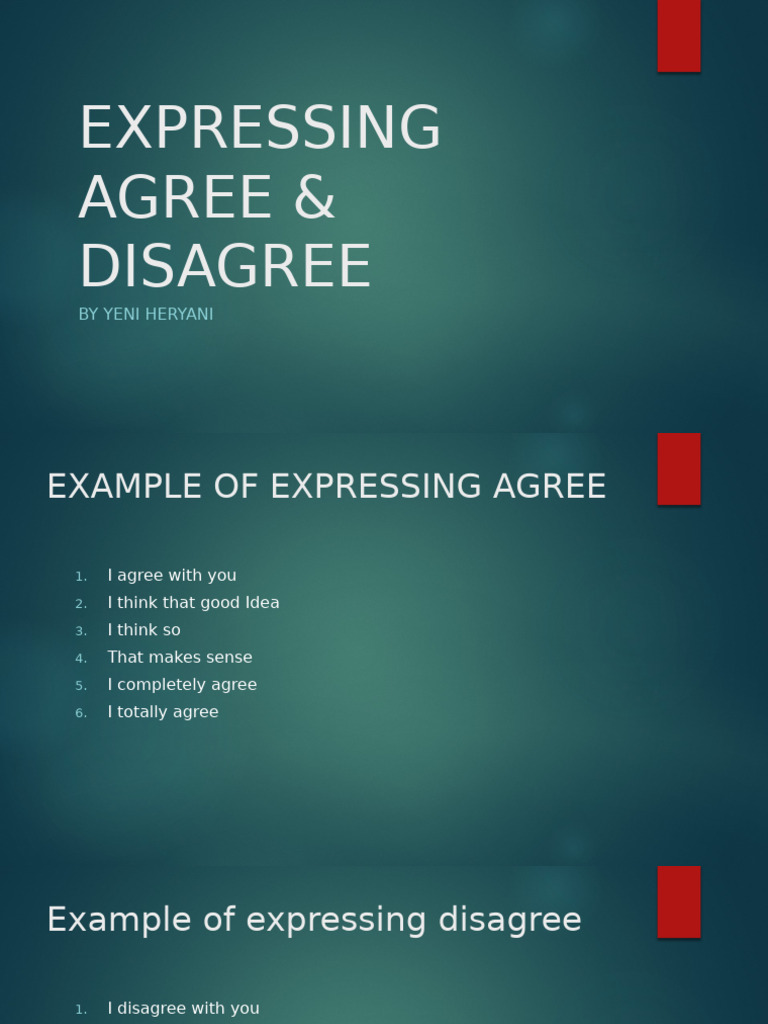 Agreeing and Disagreeing Examples | PDF