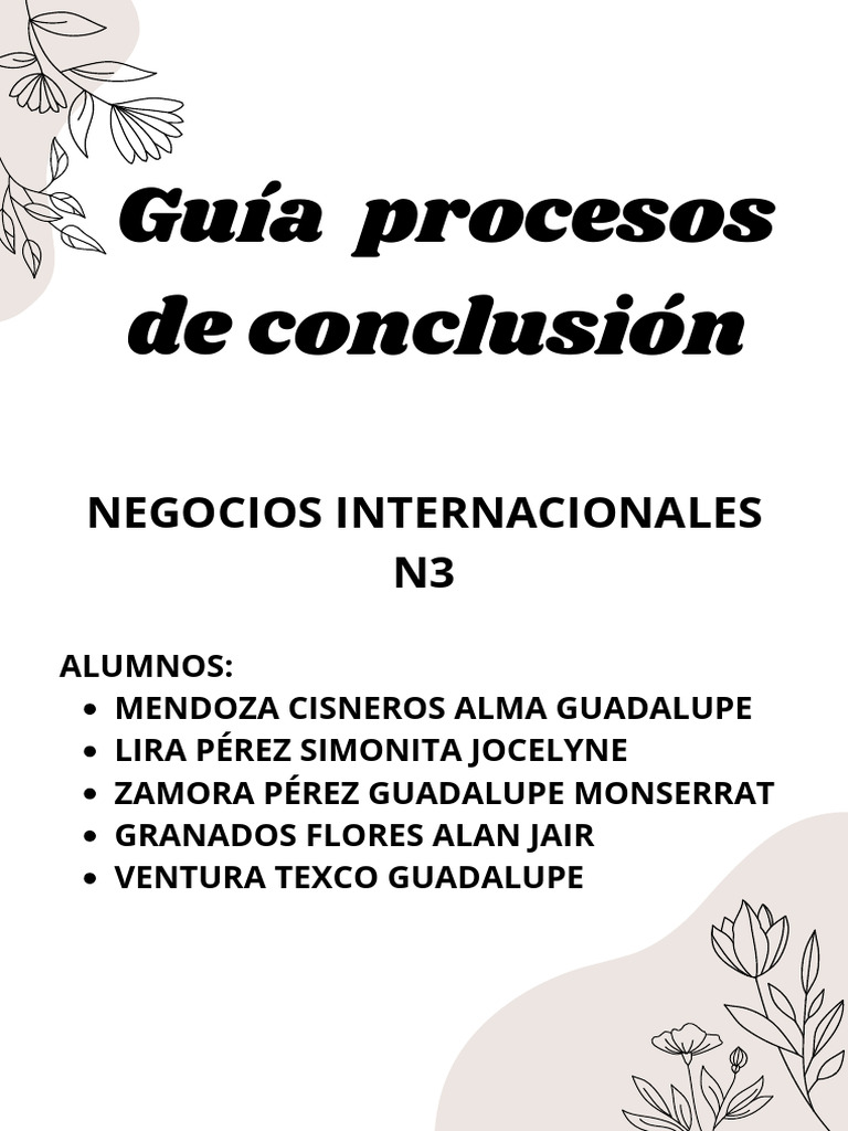Guia Proceso de Conclusion | PDF