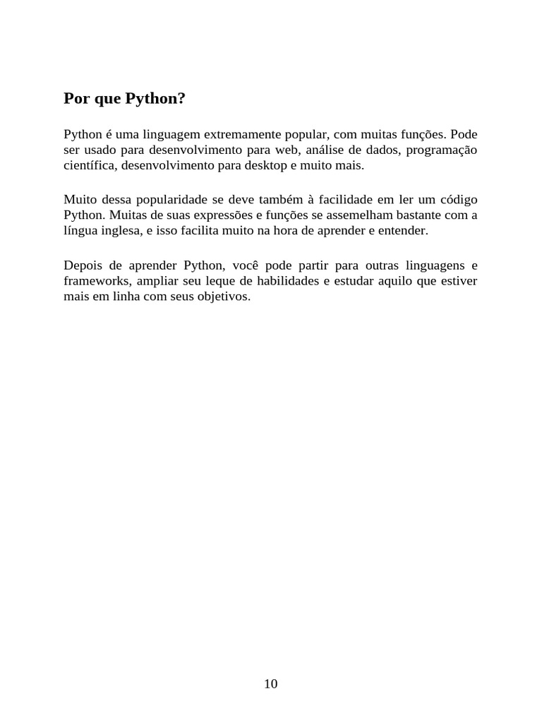 Introdução A Linguagem de Programação Python | PDF | Python (linguagem ...