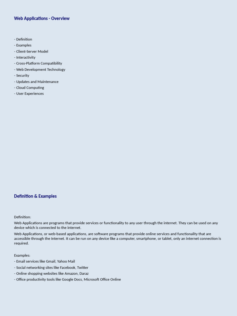 Web Applications Styled Presentation | PDF | Web Application | Client ...