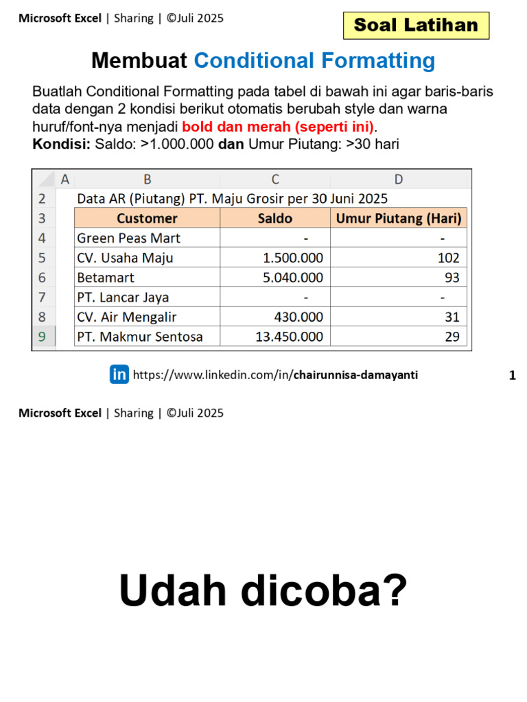 Conditional Formatting di Excel | PDF