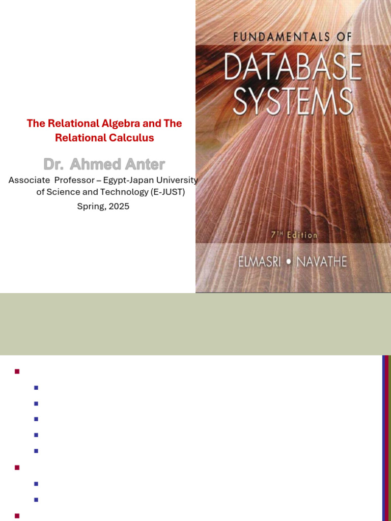 Relational Algebra and Calculus Overview | PDF | Relational Model ...