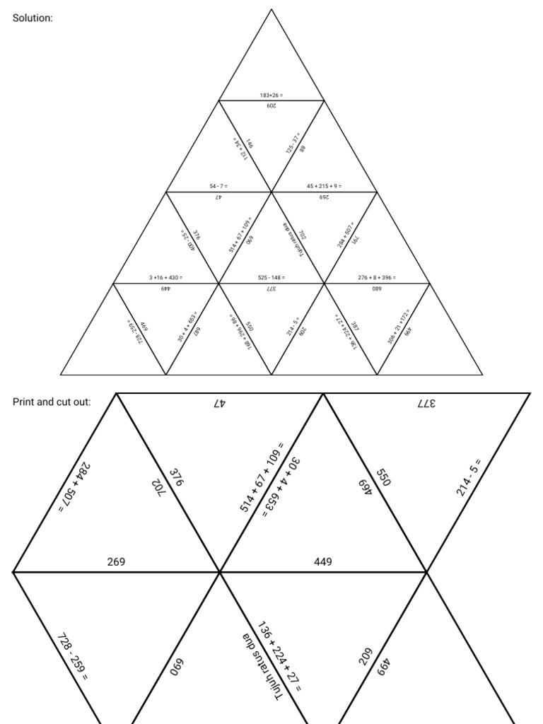 Math Problems and Solutions Worksheet | PDF