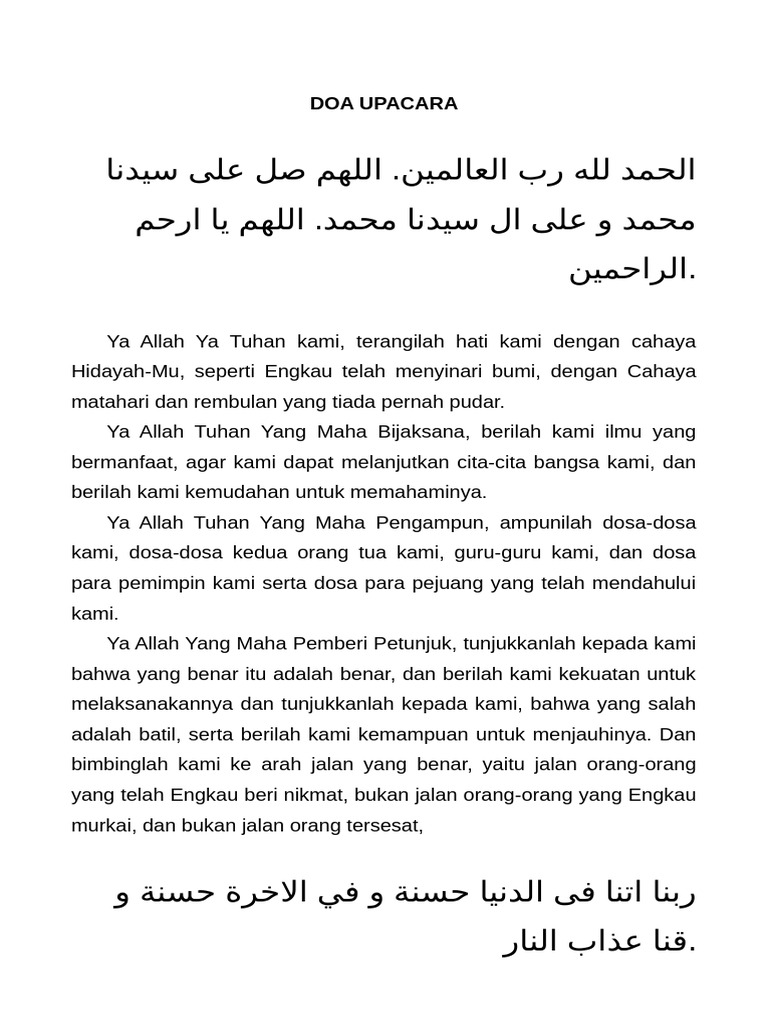 Doa Upacara Bendera Pdf
