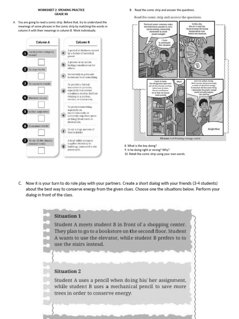 Comic Strip Retelling Exercise | PDF