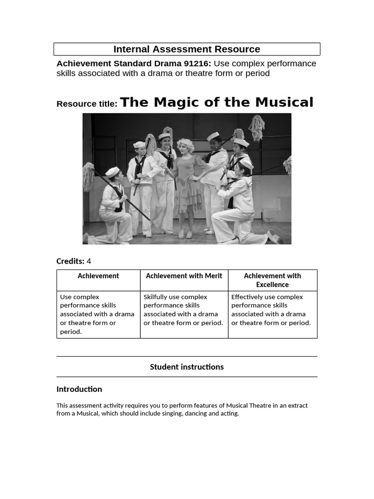 TheMagicoftheMusical - 2024 Form Assessment Task | PDF | Theatre ...