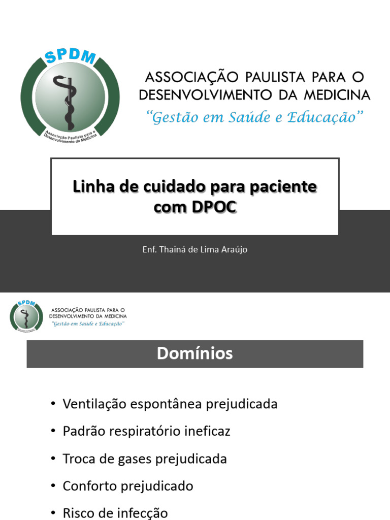 Cuidados de Enfermagem em DPOC | PDF