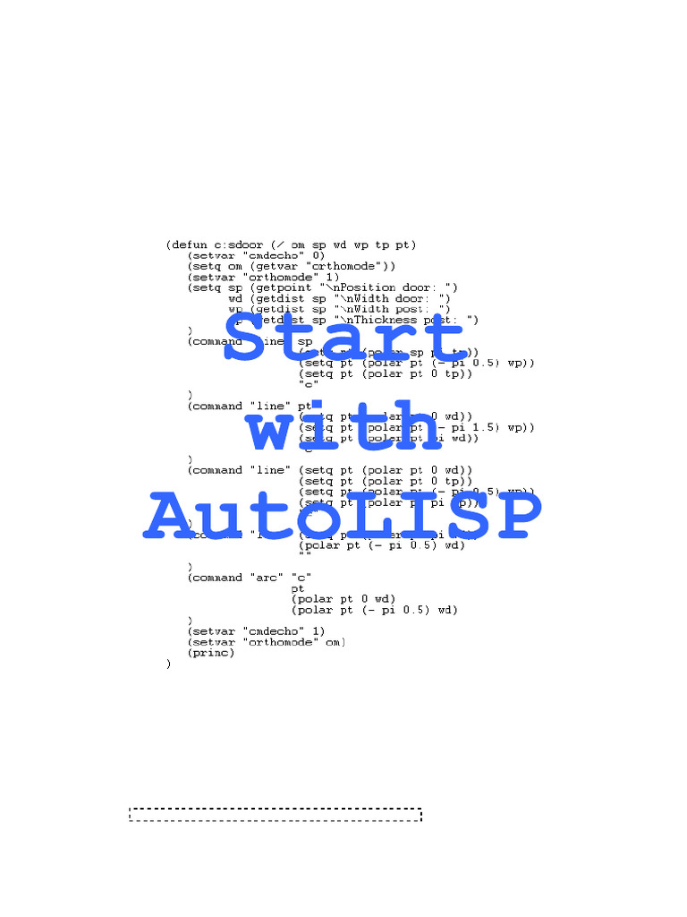 AutoLISP Programming Course Guide | PDF | Mathematics