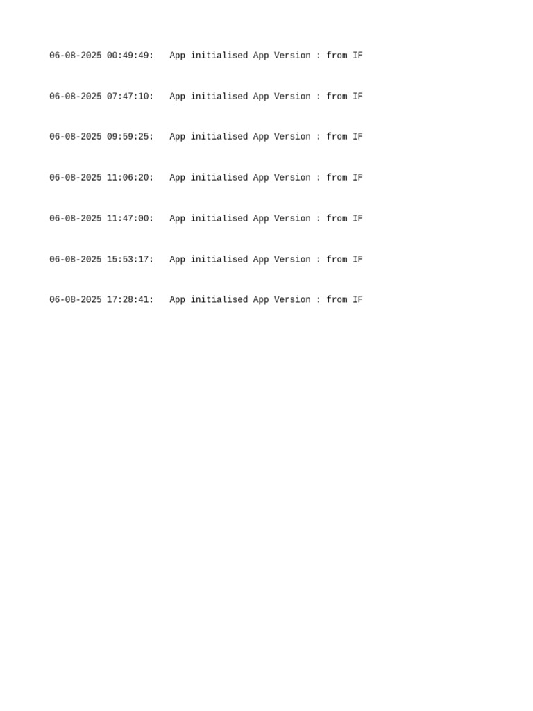 App Initialization Log - June 2025 | PDF