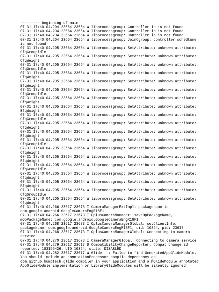 Android Log Warnings and Errors Analysis | PDF | Computing | Software