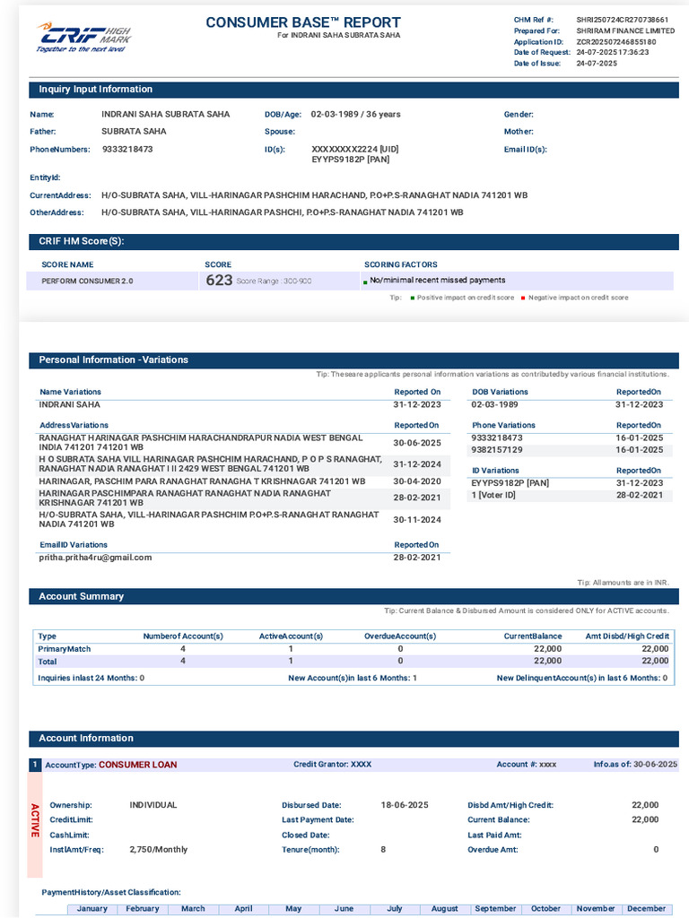 CRIFScore (89) PDF 250725 100727 | PDF | Credit | Finance & Money ...