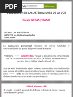 Escala GRBAS en Evaluación de Voz | PDF