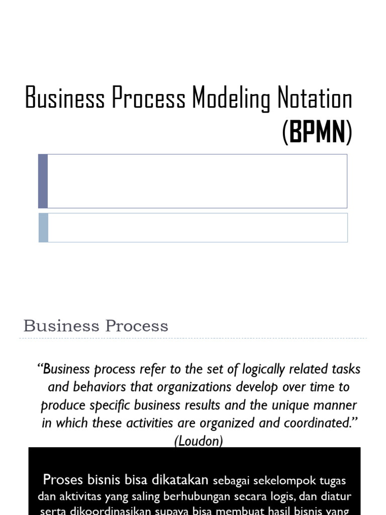 Pengenalan Business Process Modeling | PDF