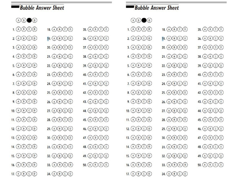 Answer Sheets | PDF