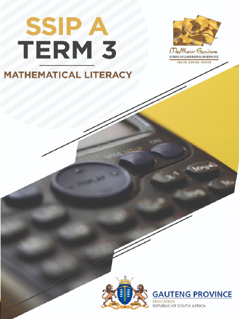 SSIP Maths Literacy Term 3 Manual | PDF | Teachers | Educational Technology