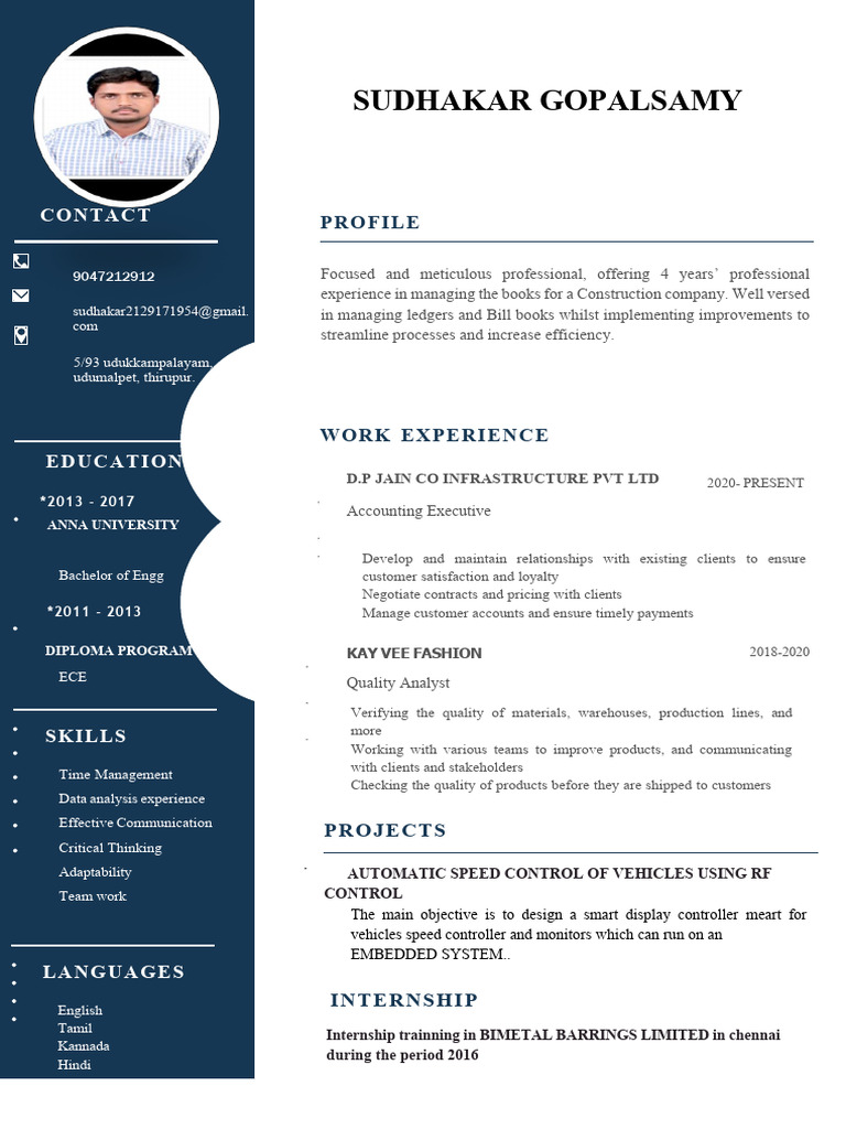 Sudhakar Cv | PDF