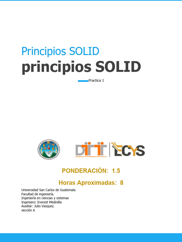 Aplicación de Principios SOLID en Software | PDF | Software | Programa ...