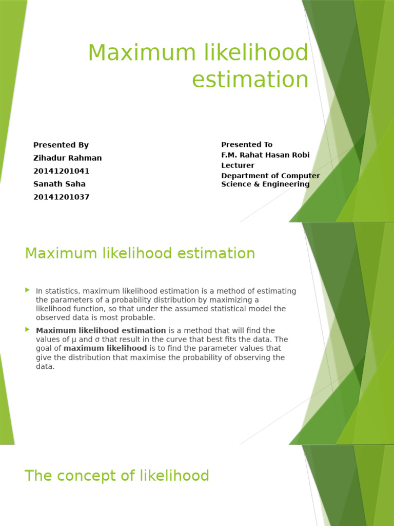 Maximum Likelihood Estimation Explained | PDF