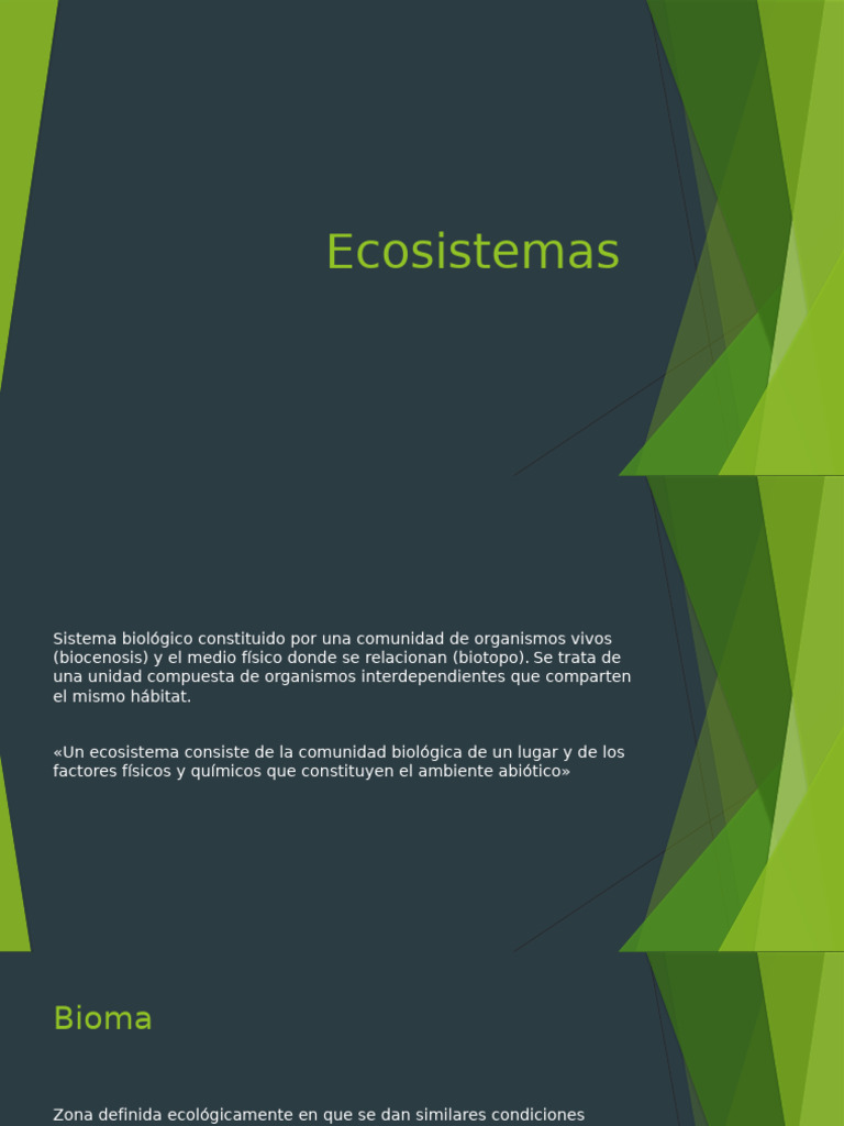 Tipos de Ecosistemas y Biomas | PDF | Ecosistema | Entorno natural