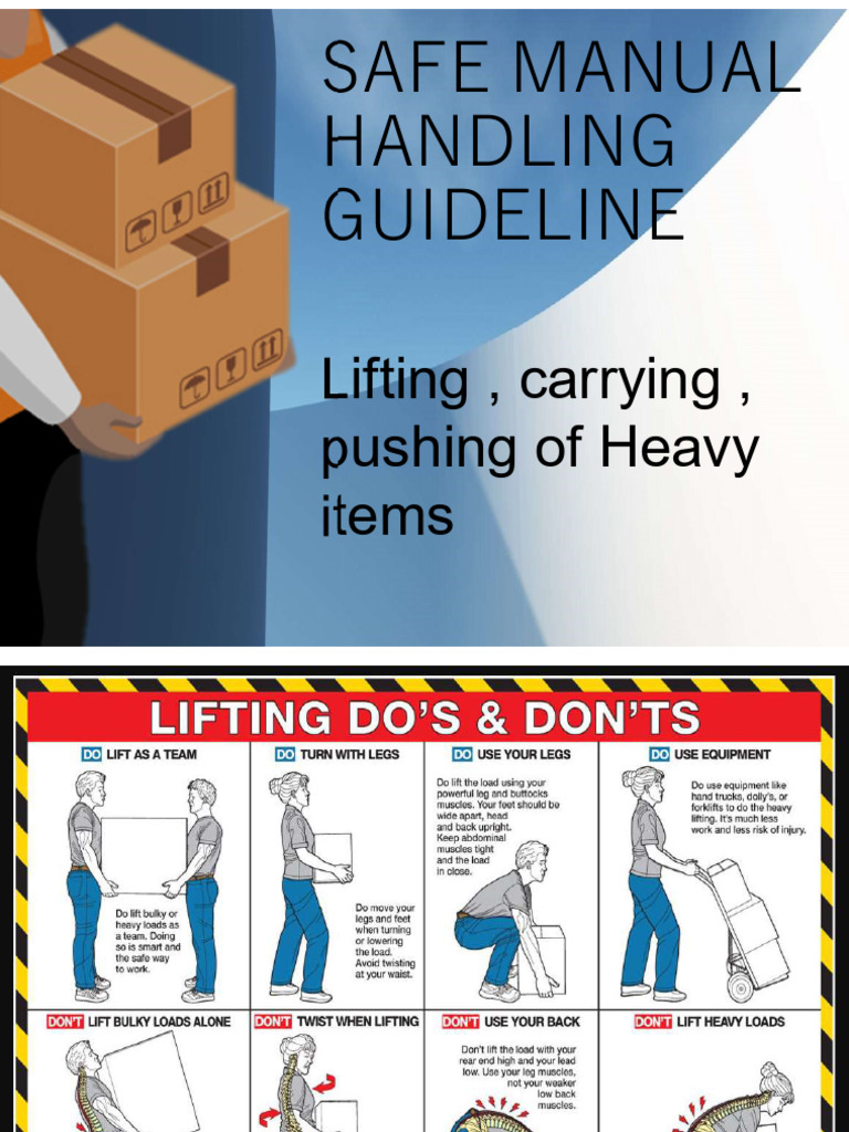 Safe Manual Handling Guidelines | PDF | Working Conditions | Workplace