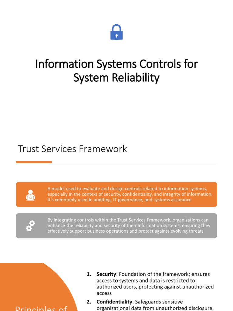 Information Systems Controls for System Reliability | PDF | Information ...