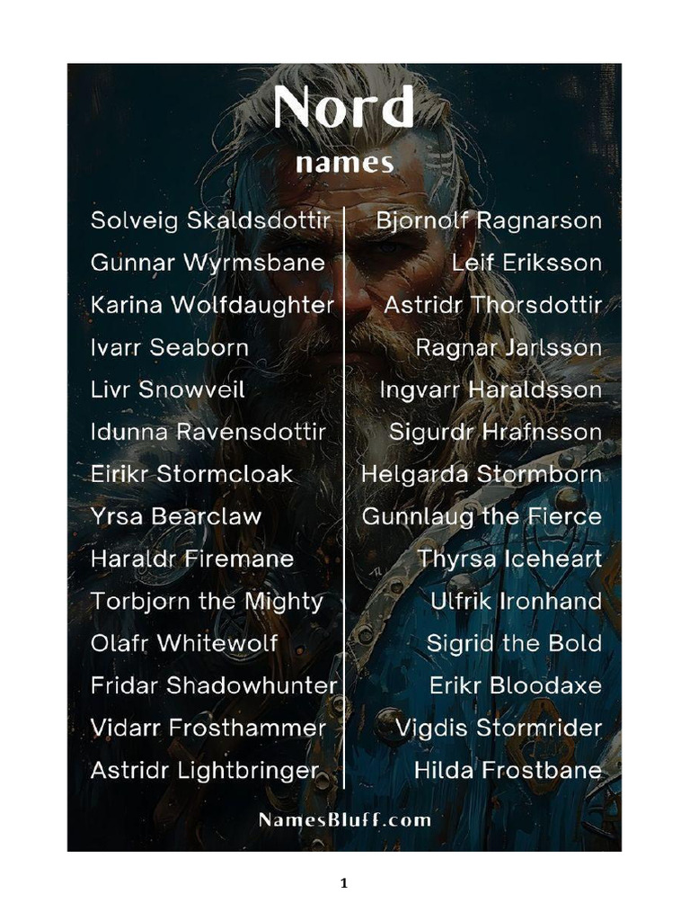 Nomes Místicos da Mitologia Nórdica | PDF