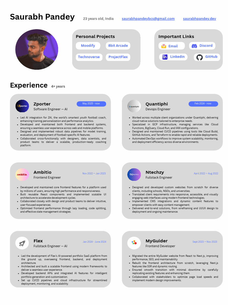 Saurabh Pandey's Tech Portfolio | PDF | Cloud Computing | Computing