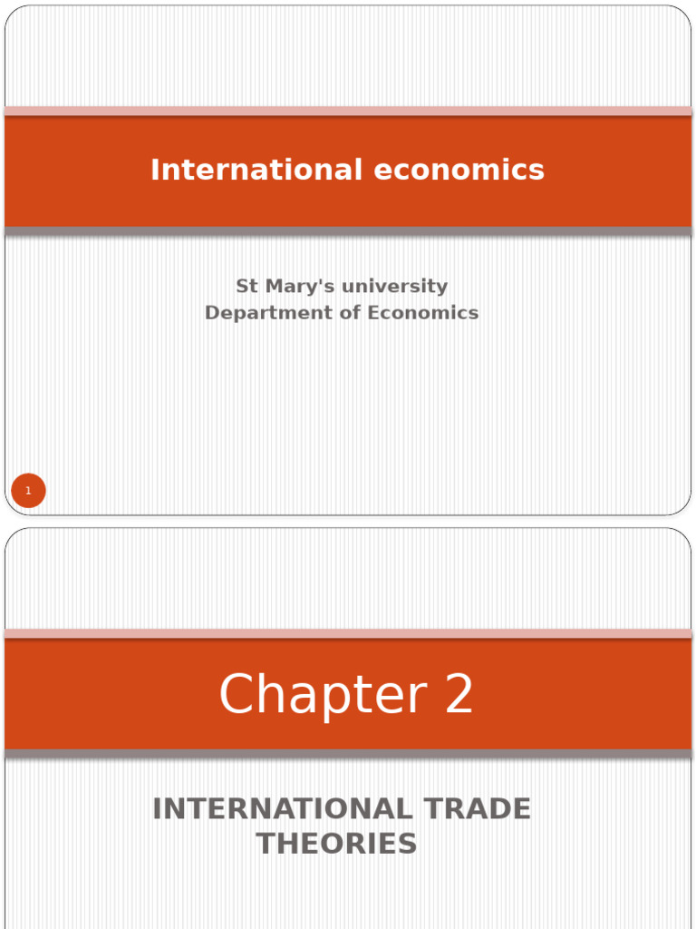 Chapter Two International Trade Theories | PDF | Mercantilism ...
