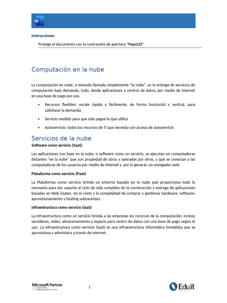 Servicios y Tipos de Nube Explicados | PDF | Computación en la nube ...