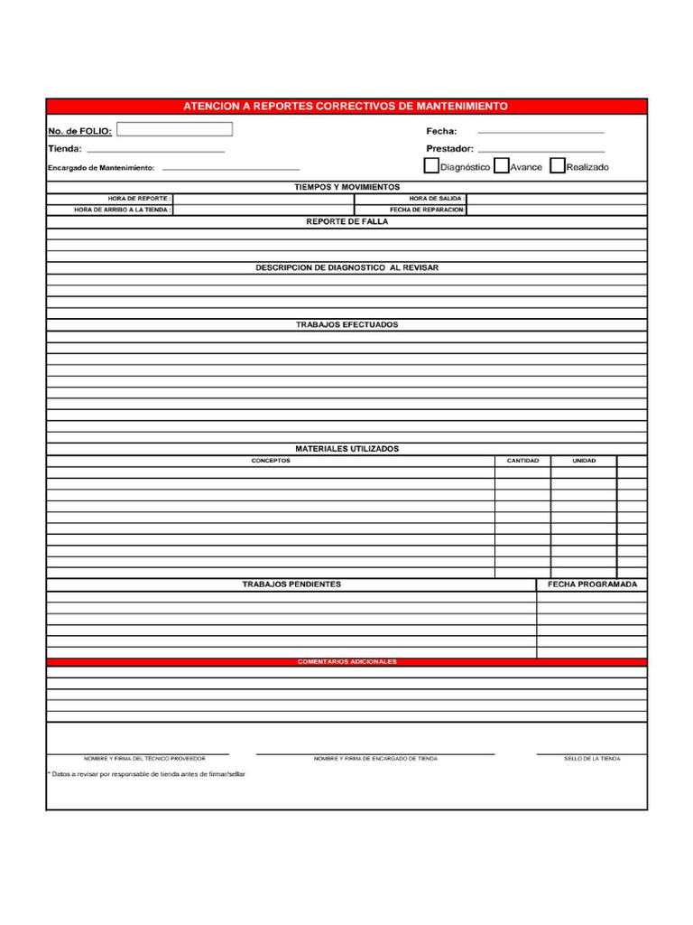 Formato Hoja de Trabajo MIR Sin Sellos | PDF